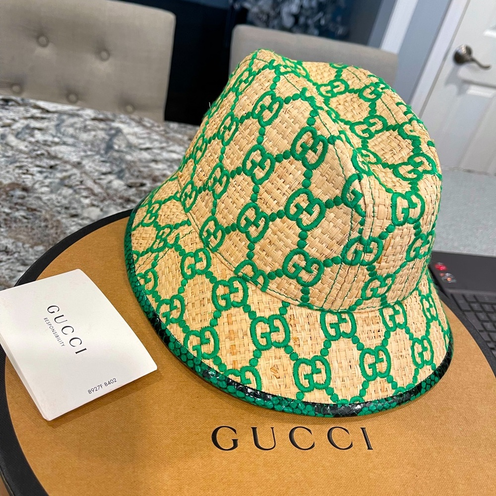 Gucci Fedora Hat Green XS